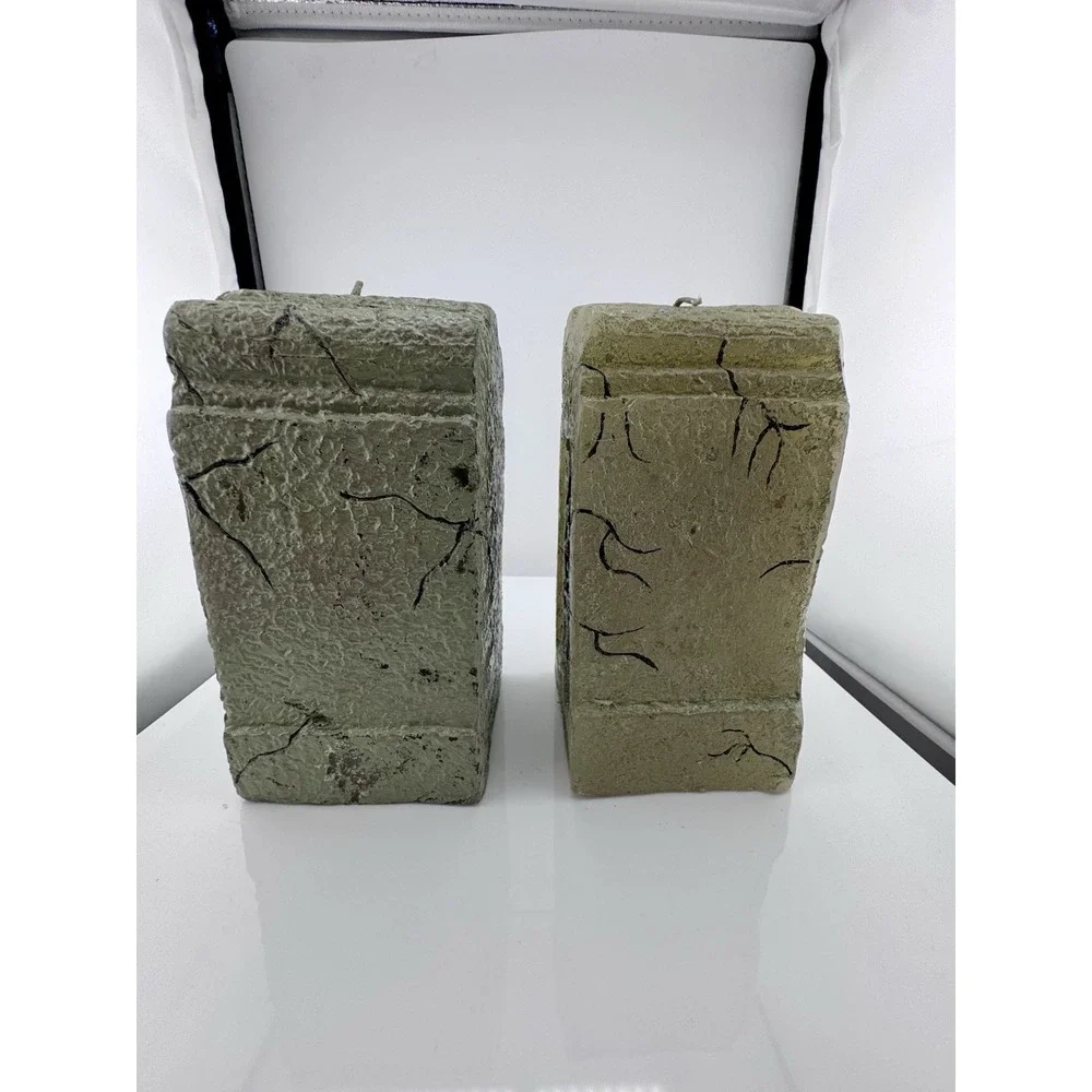 Target Halloween Tombstone Pillar Candles Set of 2 RIP Black Cat Haunted House
